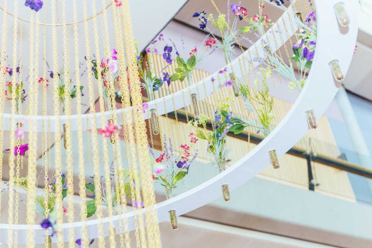 Rigged chandeliers at Ascot Racecourse by Victoria Owen