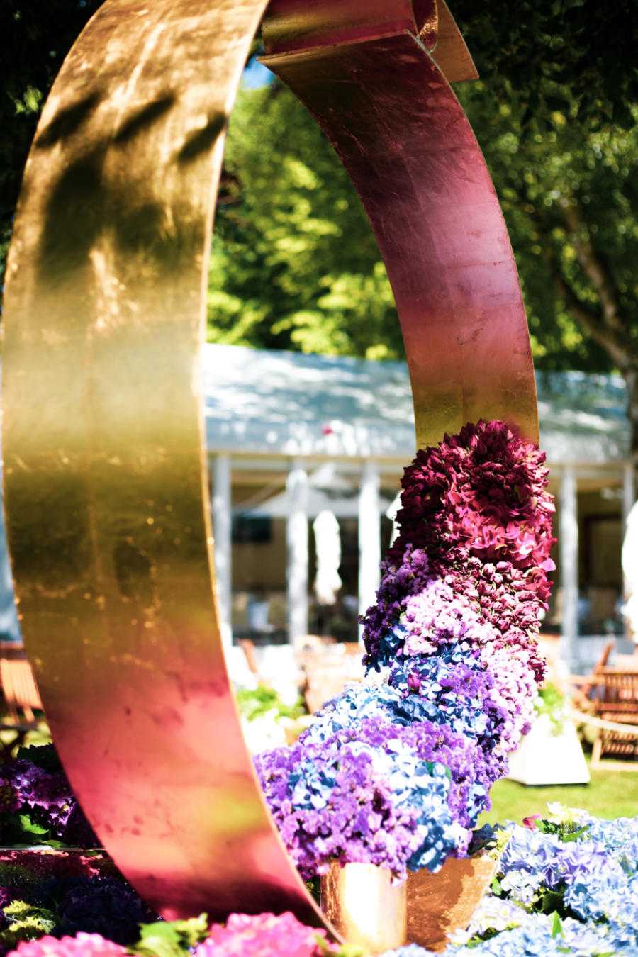 Floral Sculptures at Ascot Racecourse by Victoria Owen